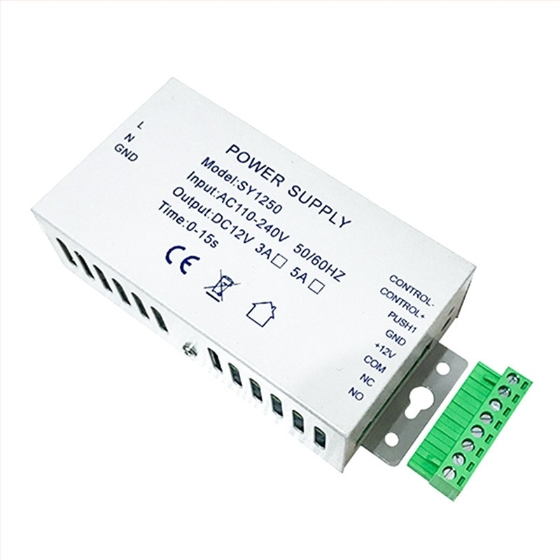 Hozzáférés-vezérlő tápegység, AC/DC modul, 12V, modellek P04/05/06, proximitás kártya azonosítás 0.03, működés 20°C