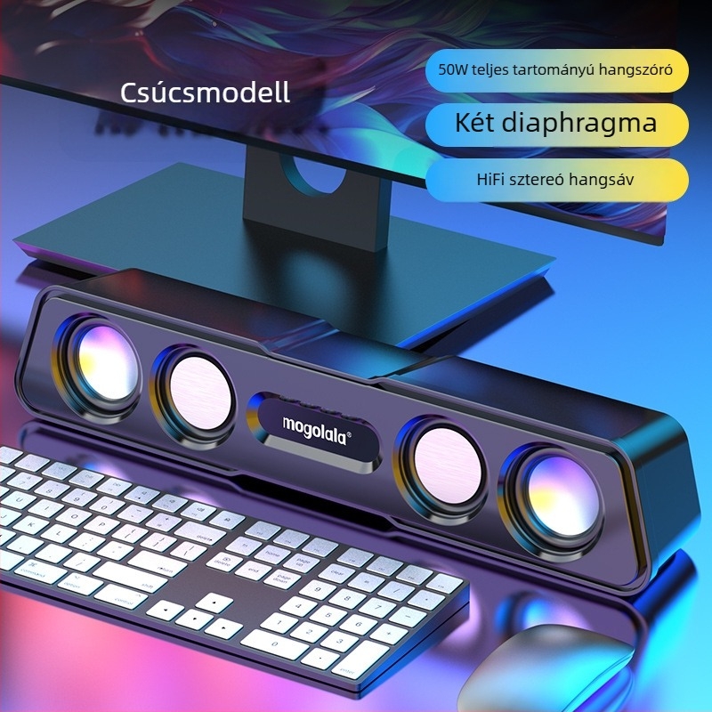 Számítógép hangszórók Q3, 2.1 csatornás, 5W, USB/3,5 mm/Bluetooth 4.0, 40 Hz–20 kHz, SNR ≥75 dB
