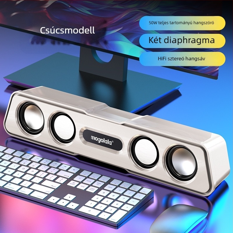 Számítógép hangszórók Q3, 2.1 csatornás, 5W, USB/3,5 mm/Bluetooth 4.0, 40 Hz–20 kHz, SNR ≥75 dB