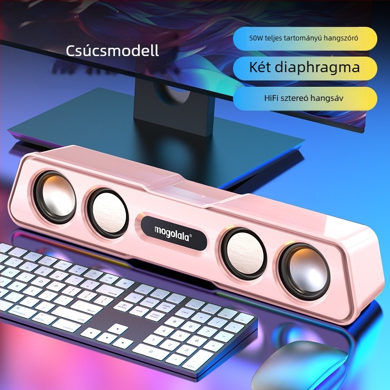Számítógép hangszórók Q3, 2.1 csatornás, 5W, USB/3,5 mm/Bluetooth 4.0, 40 Hz–20 kHz, SNR ≥75 dB