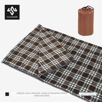 CLS kültéri fleece hálózsák pamut töltőanyaggal, fleece bélés, fleece anyag, boríték-stílusú kivitel, felnőtteknek, 600 g