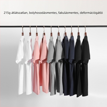 3-darabos fehér pamutból készült varrás nélküli kötött póló készlet nőknek és férfiaknak, mindennapi és sokoldalú