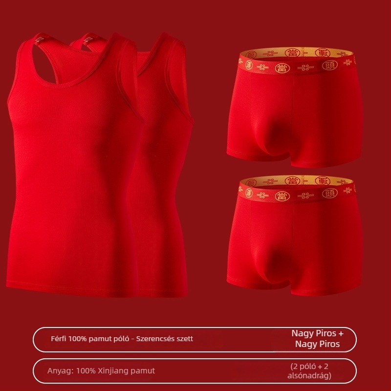 Férfi 100% pamut alapréteg mellény, vékony anyag, 7A antibakteriális, 160 g