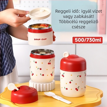 304 rozsdamentes acél ebédedény, mikrohullámú sütőben használható, hordozható irodai dolgozók és diákok számára, 501–800 ml, melegen tartja