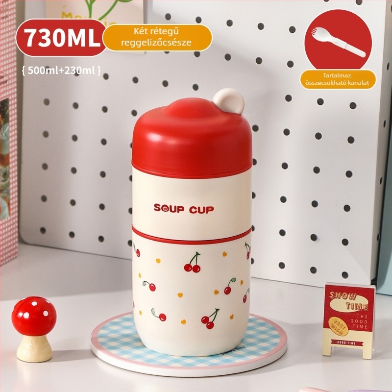 304 rozsdamentes acél ebédedény, mikrohullámú sütőben használható, hordozható irodai dolgozók és diákok számára, 501–800 ml, melegen tartja