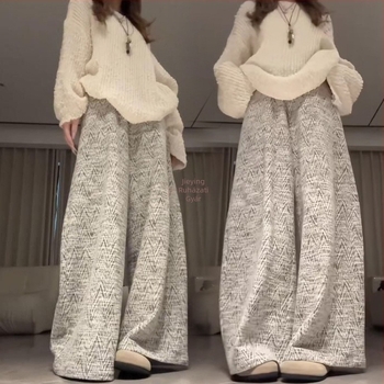 Kismama széles szárú, hosszú nadrág, vastag meleg fleece béléssel, magas derekú, laza fazon