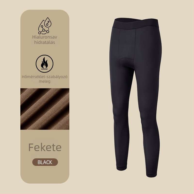 Férfi ultra vékony varrat nélküli alsó réteg készlet – mellény és nadrág, nejlon, testformázás, meleg