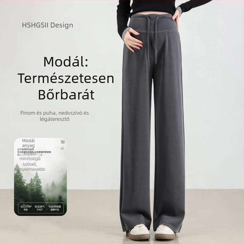 Lanxess Modal kismama nadrág, modal anyagból, széles láb, lazán szabott, földig érő, nagy méret