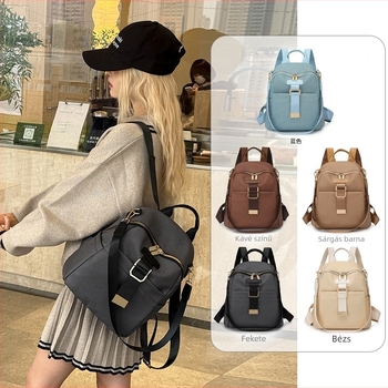 Női laptop hátizsák, PU anyag, városi egyszerűség stílusa, 2025 ősz, cipzáras zárás, poliészter bélés
