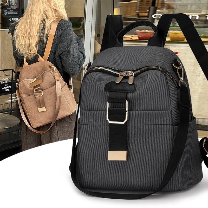 Női laptop hátizsák, PU anyag, városi egyszerűség stílusa, 2025 ősz, cipzáras zárás, poliészter bélés