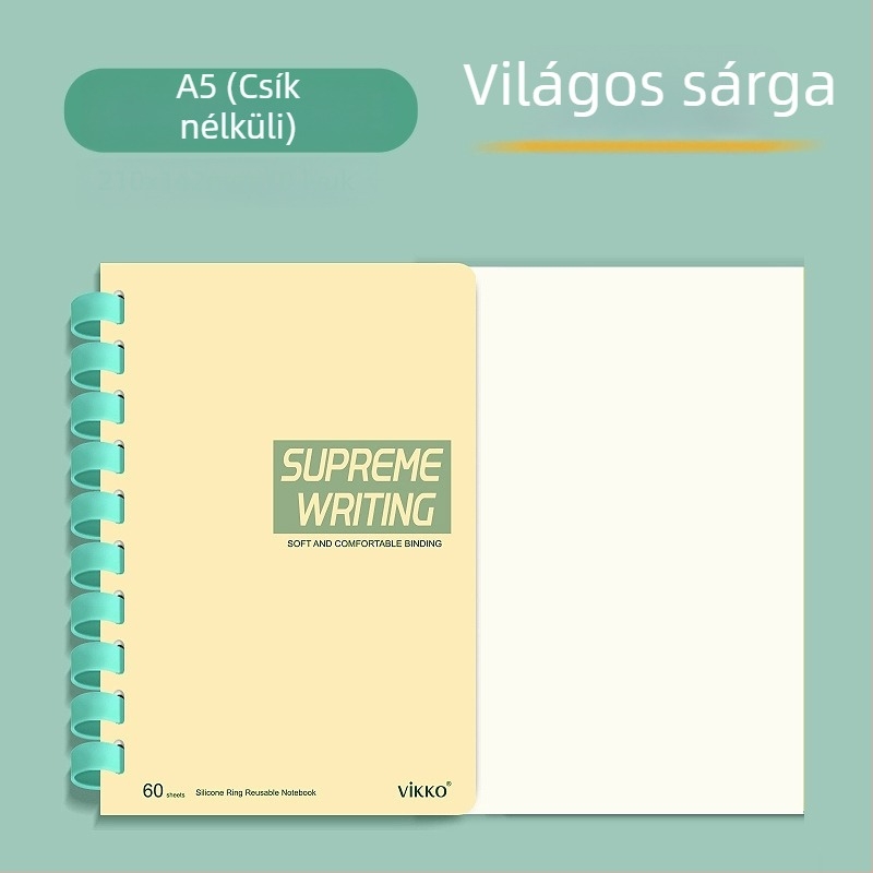 Victory notesz PVC borítóval, szilikongyűrűs kötés, természetes papír, papírtömeg 100, 1–50 oldal