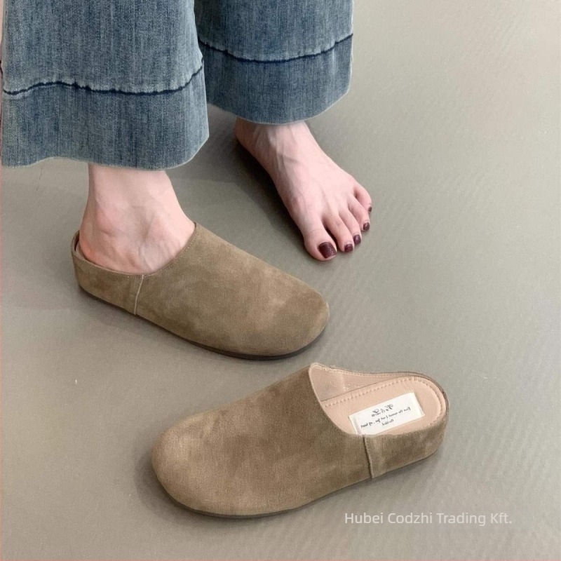 Gyerekek Birkenstock-stílusú papucs, felső rész tehén nubuk bőr, kerek orr, gumírozott talp, PU belső, 2024 ősz