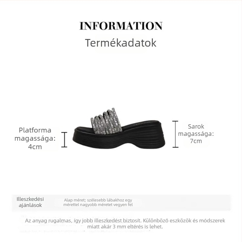 PU felső részű platform szandál, PU belső, gumírozott talp, ujjforma Herringbone, nyár 2024