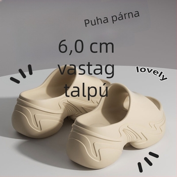 Női vastag talpú magasságot növelő szandálok, EVA felsőrész és EVA talp, kerek orr, nyár 2025 megjelenés