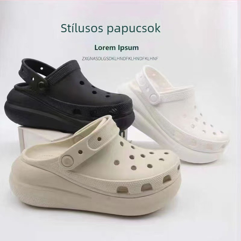Uniszex lyuk cipő - 5-8 cm vastag talp, csúszásmentes, légáteresztő