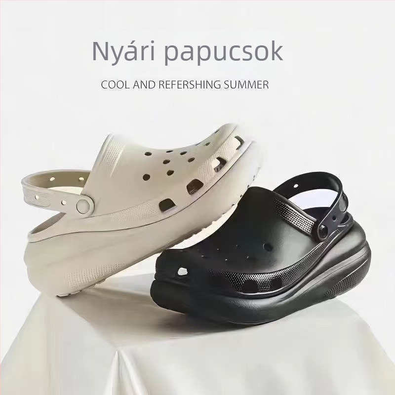 Uniszex lyuk cipő - 5-8 cm vastag talp, csúszásmentes, légáteresztő