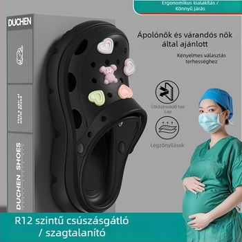 Női vastag talpú Crocs, platformtalppal, EVA felső és EVA talp, csúszásmentes, anti-odor, 3 cm+ talpvastagság, 2025 tavasz