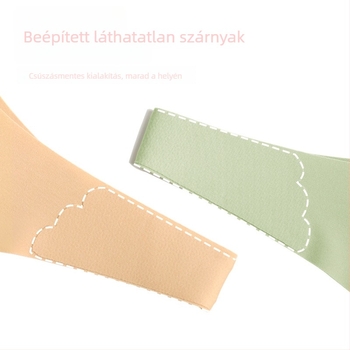 Egyrészes, fix kosárú, varrás nélküli melltartó, nylon fő anyag, bélés spandex, teljes kosár, gyűrű nélkül, rögzített dupla vállpántok