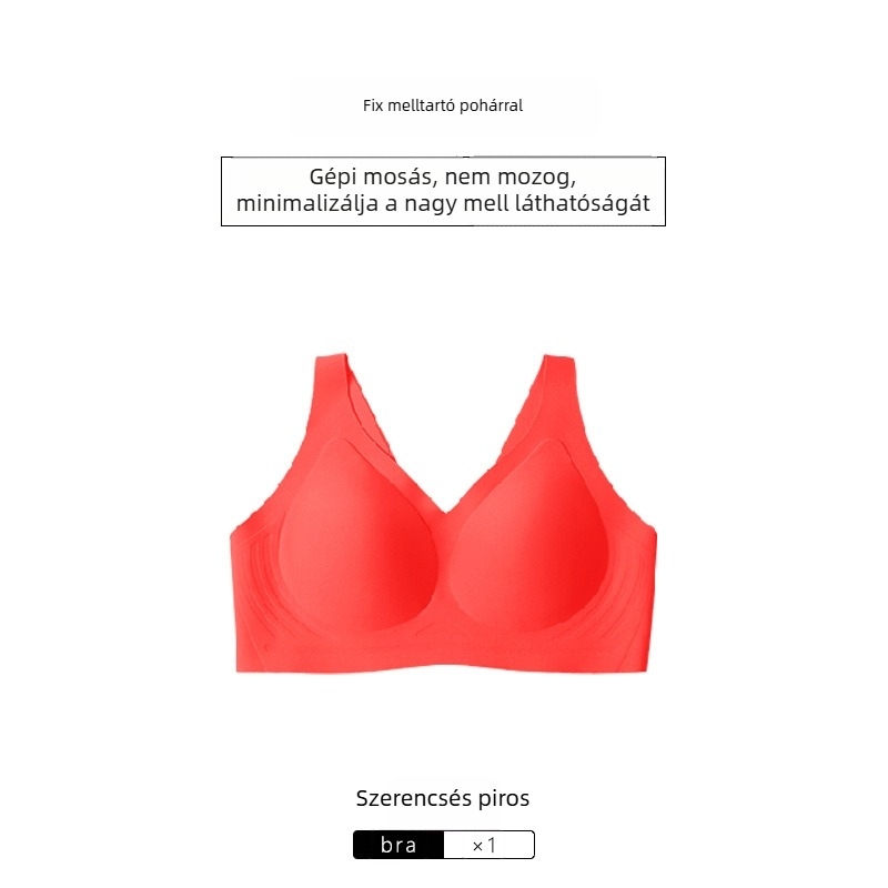 Egyrészes, fix kosárú, varrás nélküli melltartó, nylon fő anyag, bélés spandex, teljes kosár, gyűrű nélkül, rögzített dupla vállpántok