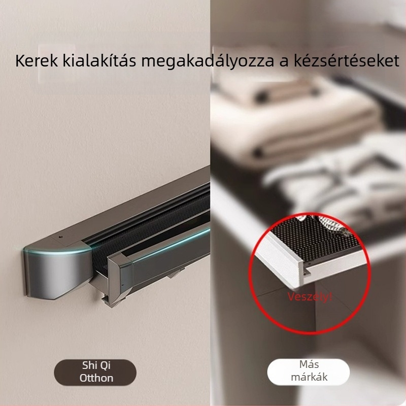 Fali összecsukható törölközőtartó alumíniumötvözetből, műanyag felületkezelés, CE tanúsítvány