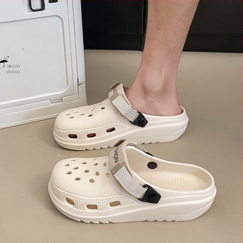 Crocs-stílusú hátpántos papucs, uniszex, EVA felsőrész és talp, lélegző, csúszásmentes, talp vastagsága 4,5 mm