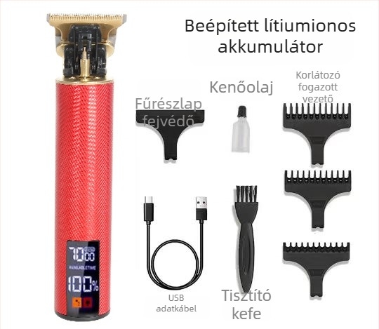 Vezeték nélküli elektromos hajvágó készülék, kefés motorral, rozsdamentes acél pengével, beépített 800–1000 mAh akkumulátor, 1–3 órás üzemidő, háziállatok számára alkalmas