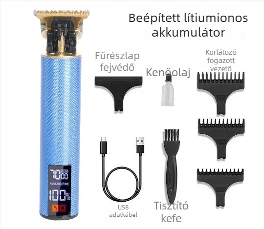 Vezeték nélküli elektromos hajvágó készülék, kefés motorral, rozsdamentes acél pengével, beépített 800–1000 mAh akkumulátor, 1–3 órás üzemidő, háziállatok számára alkalmas