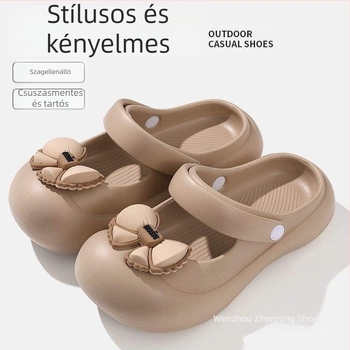 Mary Jane vastag talpú platform cipő, zárt orrú, perforált felső, masni, magasság növelő, csúszásmentes