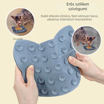 Szilikonból készült nyalópad lassú etetésre, kutyáknak és macskáknak, szívókoronggal, 107 g