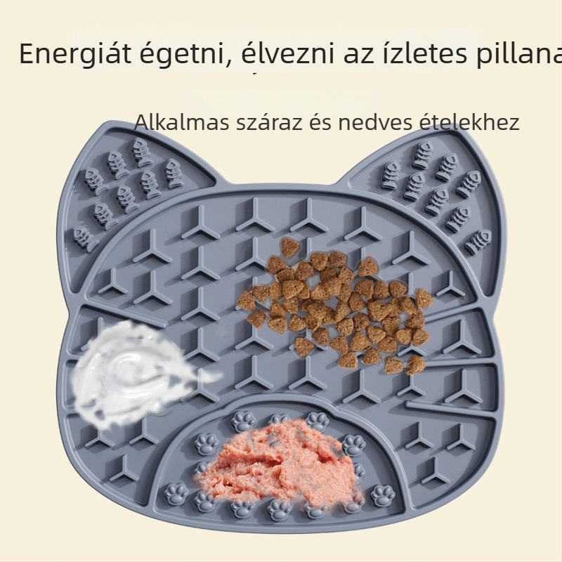 Szilikonból készült nyalópad lassú etetésre, kutyáknak és macskáknak, szívókoronggal, 107 g