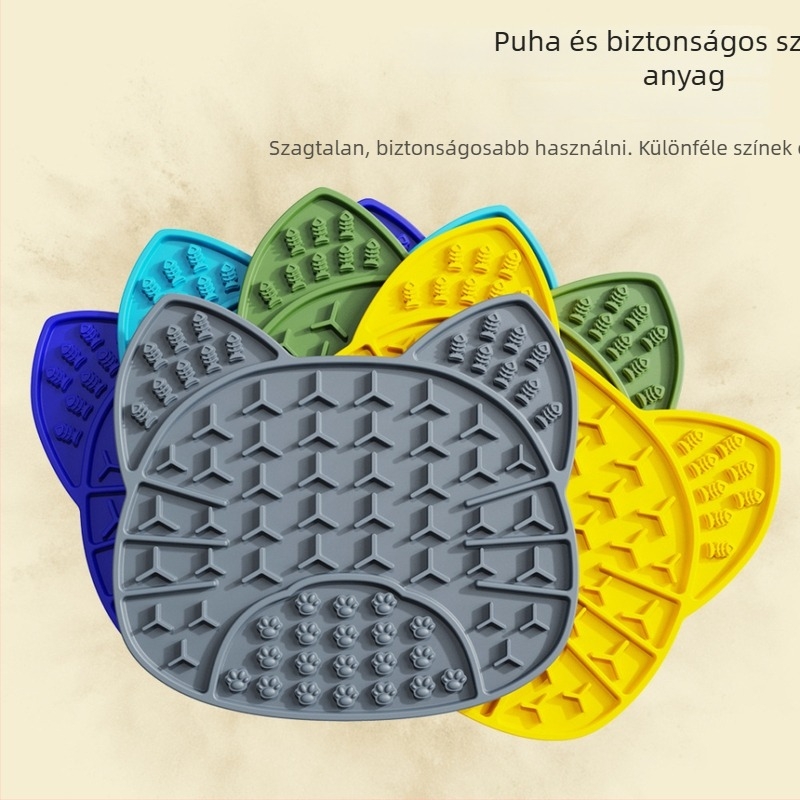 Szilikonból készült nyalópad lassú etetésre, kutyáknak és macskáknak, szívókoronggal, 107 g
