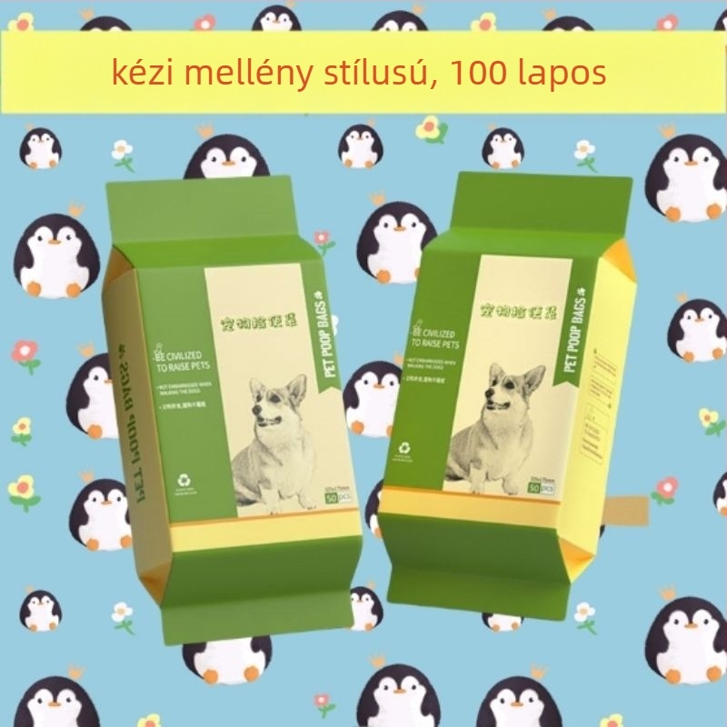 Kutyapiszok zacskók, egyszer használatos, dupla rétegű, vastagított, hordozható, kültéri használatra