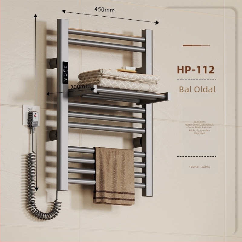 Összecsukható elektromos törölközőtartó (teljes fűtés, szénszálas fűtés, intelligens időzítés, mobilalkalmazásos távirányítás, szárítás és párátlanítás)