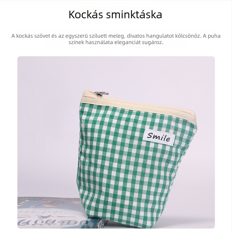 Friss és édes pamut kozmetikai táska rúzs tárolására, kis érmés pénztárca és betűelemek — hordozható, ultra könnyű, poliészter bélés