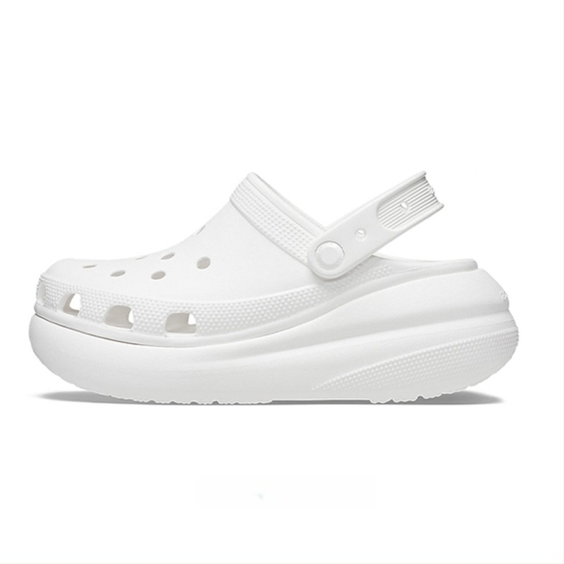 Női perforált platform papucsok 3–5 cm vastag talppal, felső része Crostile resinából, csúszásmentes talp