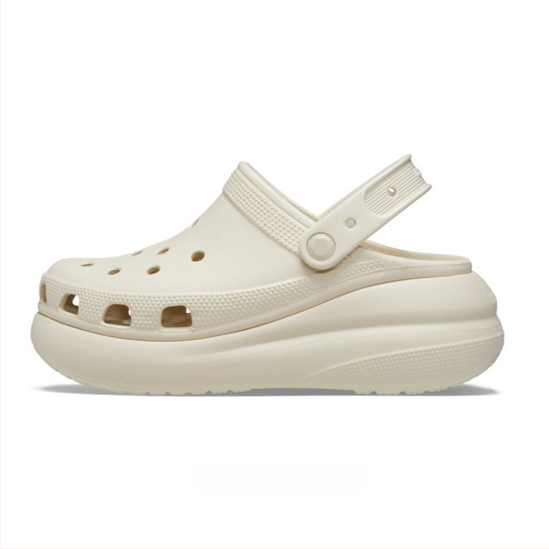 Női perforált platform papucsok 3–5 cm vastag talppal, felső része Crostile resinából, csúszásmentes talp