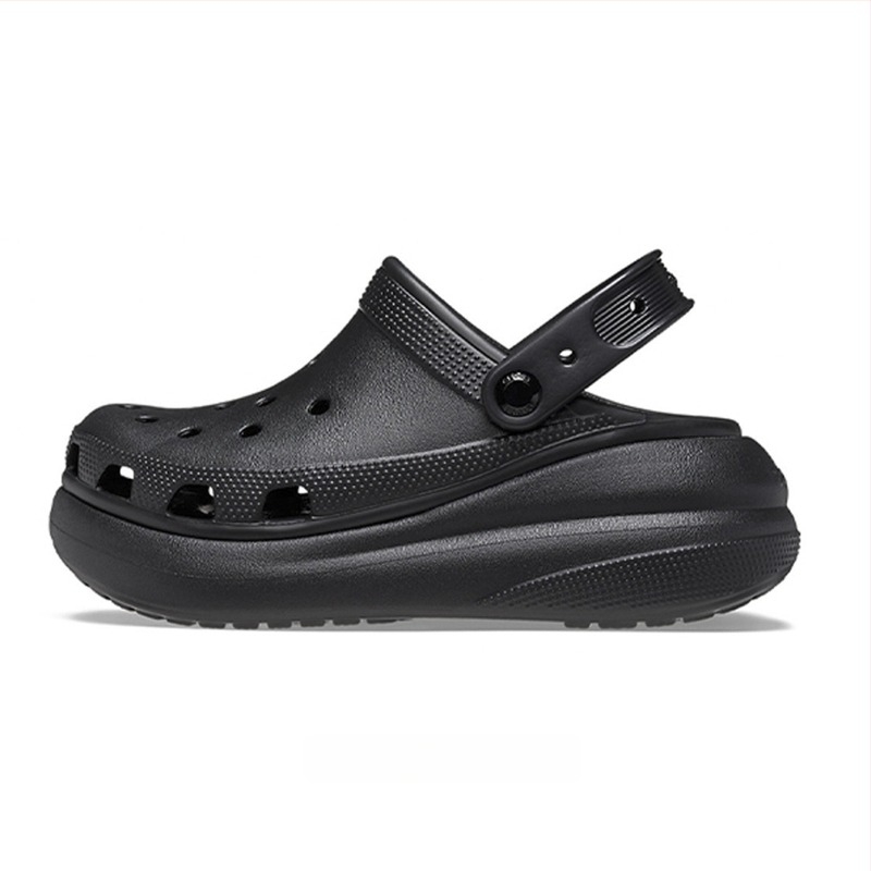 Női perforált platform papucsok 3–5 cm vastag talppal, felső része Crostile resinából, csúszásmentes talp