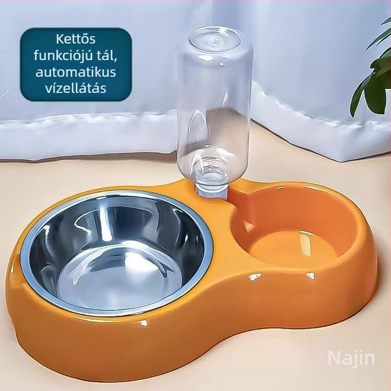 Kétfunkciós etető tál macskáknak és kutyáknak, TPE anyag, automata vízellátó készlet, határokon átívelő kizárólagos ellátás