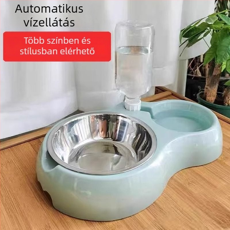 Kétfunkciós etető tál macskáknak és kutyáknak, TPE anyag, automata vízellátó készlet, határokon átívelő kizárólagos ellátás
