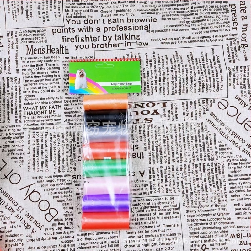 Meng Yao kisállat ürülék zacskó készlet — hordozható kutyaürülék zacskók, nyomtatás nélküli, folyamatos tekercs típus, anyag PE, vastagság általános