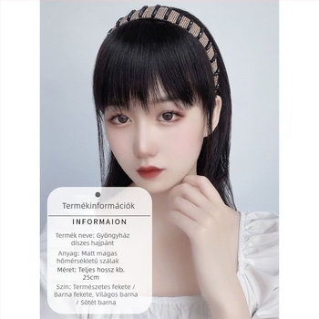 Daisy Xiumei 505 paróka kristályos fejfedővel és frufruval, egyrészes kialakítás a felső volumenért, természetes bőrszínű sapka