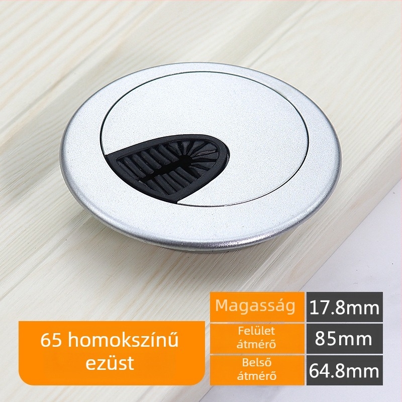 ABS műanyag kör alakú kábelnyílásfedél számítógép/irodai asztalhoz, 35/50/53