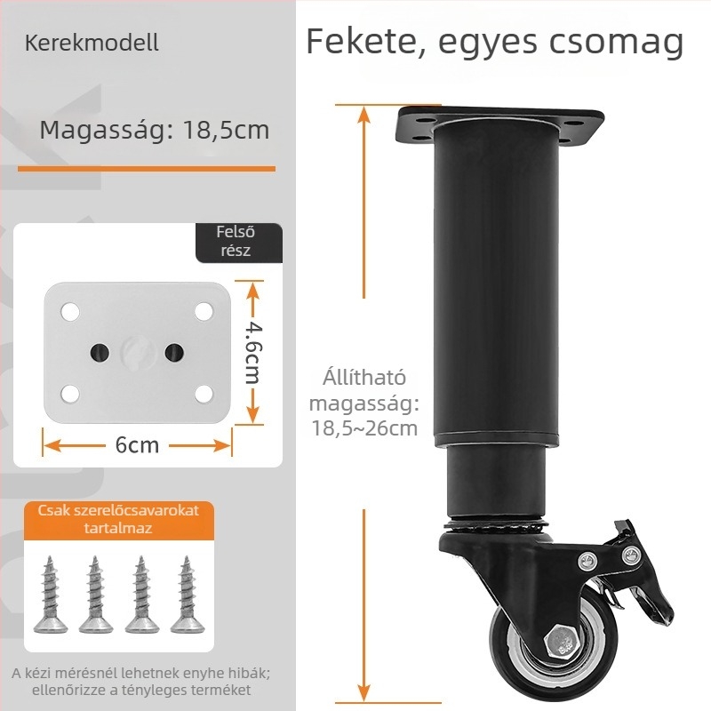 Bútorlábak görgőkkel és fékkel — anyag: hideghengerelt acél; márka: Senlide; stílus: modern egyszerűség; alkalmazás: bútorok, lábak asztalok, lábak kávásasztalok, szekrények.