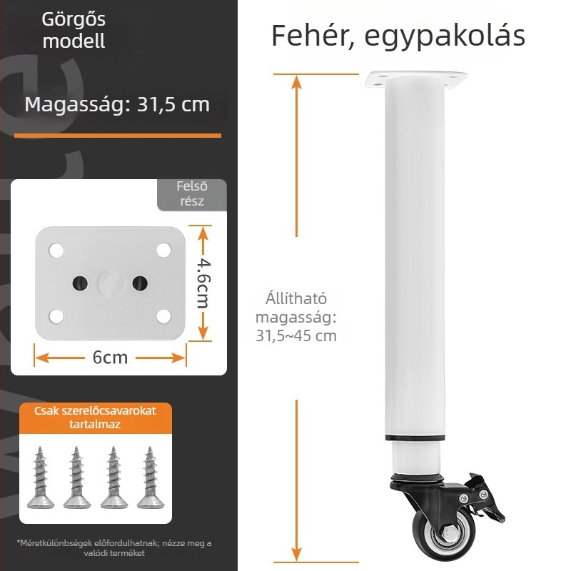 Bútorlábak görgőkkel és fékkel — anyag: hideghengerelt acél; márka: Senlide; stílus: modern egyszerűség; alkalmazás: bútorok, lábak asztalok, lábak kávásasztalok, szekrények.