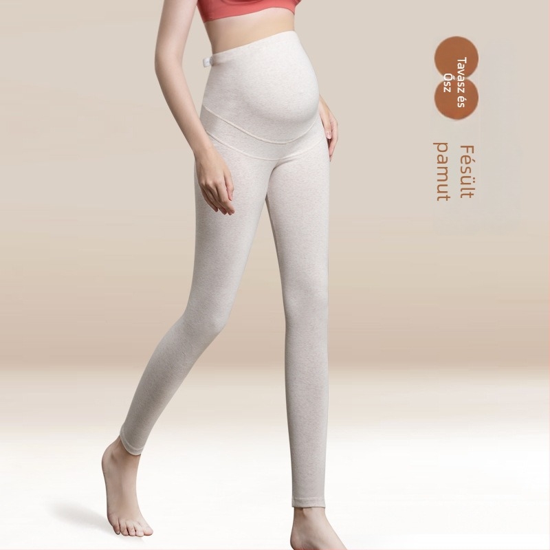 Kismama leggings külső viseletre, magas derék, állítható, divatos kismama ruházat tavasz–ősz, vékony modell