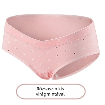 Kismama alsó, alacsony derék, pamut, keresztezett mintázat, varrott kivitel, 95-100% pamut, ágyéki bélés 100% pamut