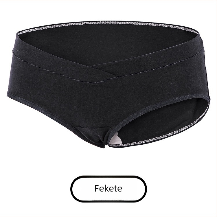 Kismama alsó, alacsony derék, pamut, keresztezett mintázat, varrott kivitel, 95-100% pamut, ágyéki bélés 100% pamut