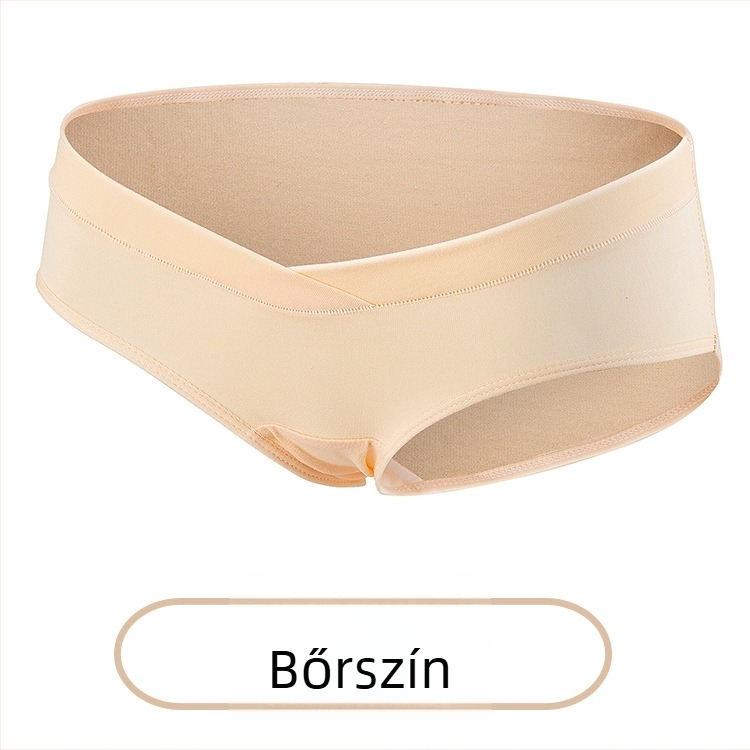 Kismama alsó, alacsony derék, pamut, keresztezett mintázat, varrott kivitel, 95-100% pamut, ágyéki bélés 100% pamut