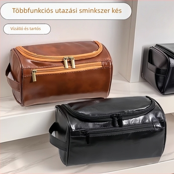 Sminktáska - PU anyag, nagy kapacitás, vízálló, többfunkciós, cipzáras zárás