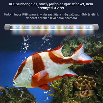 Akvarisztikus LED világítás, vízálló, teljes spektrum, színváltó, teljesítmény ≤36W